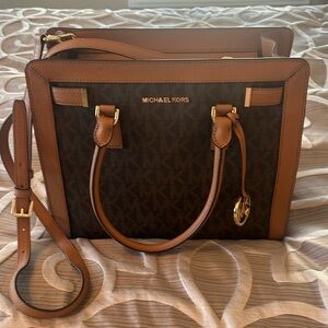 Michael Kors Dillon Satchel Brown Acorn NWT